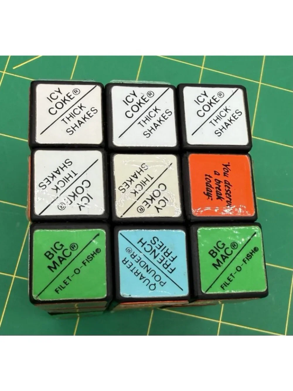 1980s Vintage McDonald's Rubiks Cube